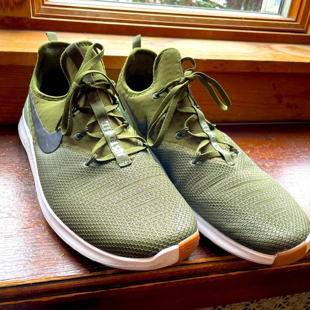 Green men’s size 13 Nike sneakers